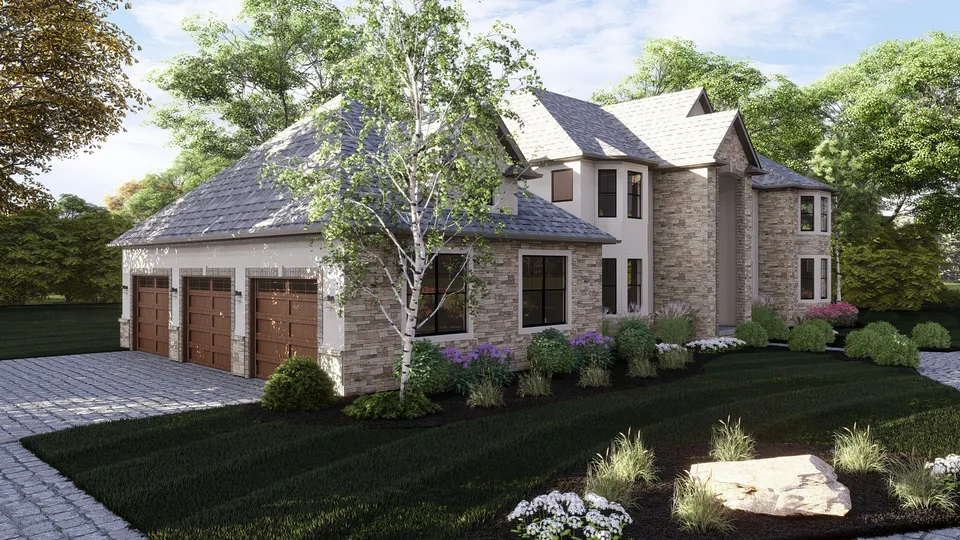 The Hickory house plan, exterior view 5
